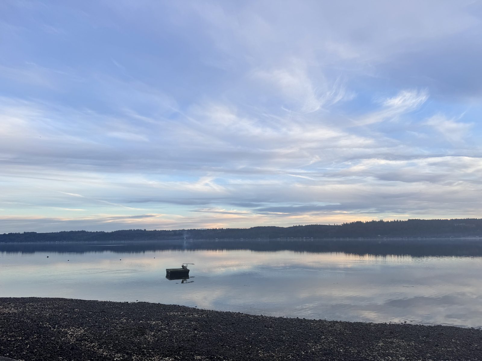 Still water and dock near Hood Canal